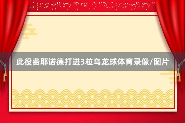 此役费耶诺德打进3粒乌龙球体育录像/图片