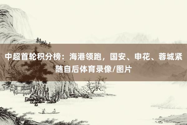 中超首轮积分榜：海港领跑，国安、申花、蓉城紧随自后体育录像/图片