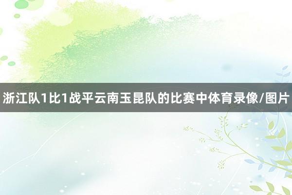 浙江队1比1战平云南玉昆队的比赛中体育录像/图片