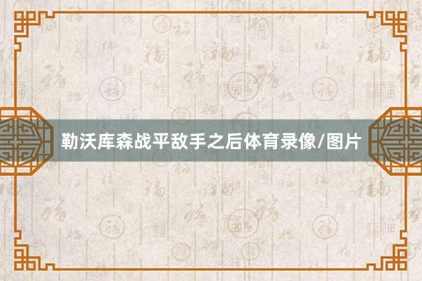 勒沃库森战平敌手之后体育录像/图片