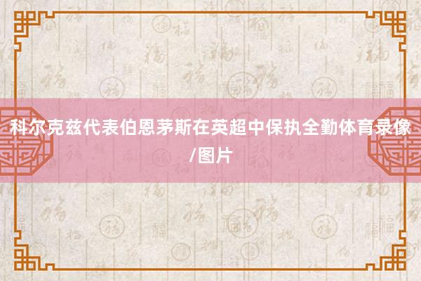 科尔克兹代表伯恩茅斯在英超中保执全勤体育录像/图片
