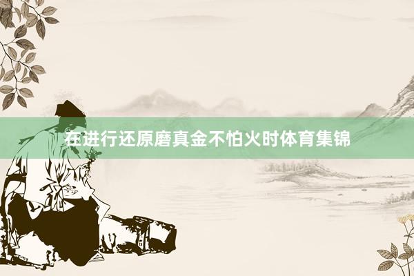 在进行还原磨真金不怕火时体育集锦