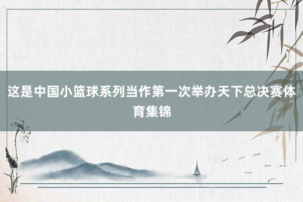 这是中国小篮球系列当作第一次举办天下总决赛体育集锦