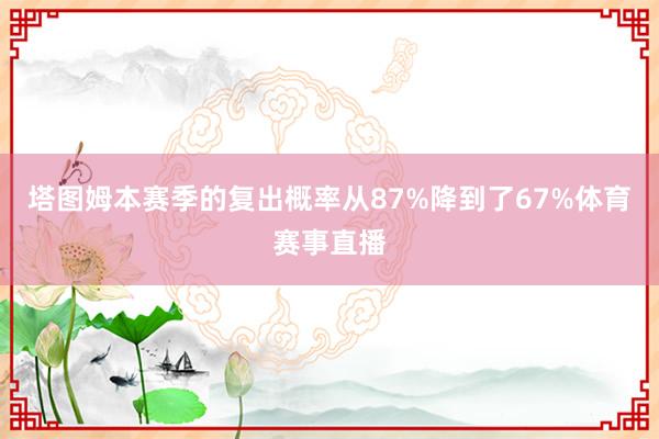 塔图姆本赛季的复出概率从87%降到了67%体育赛事直播