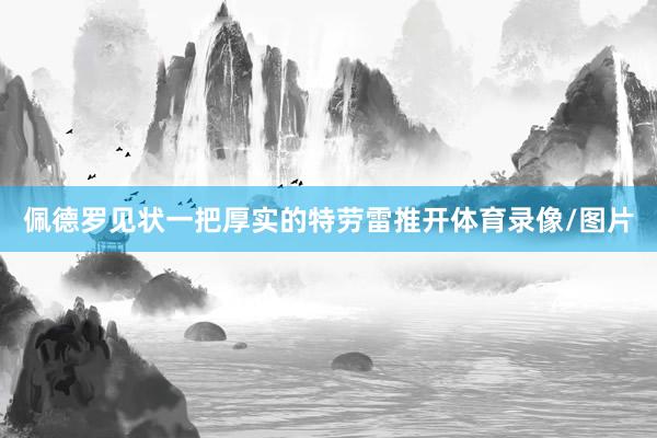 佩德罗见状一把厚实的特劳雷推开体育录像/图片