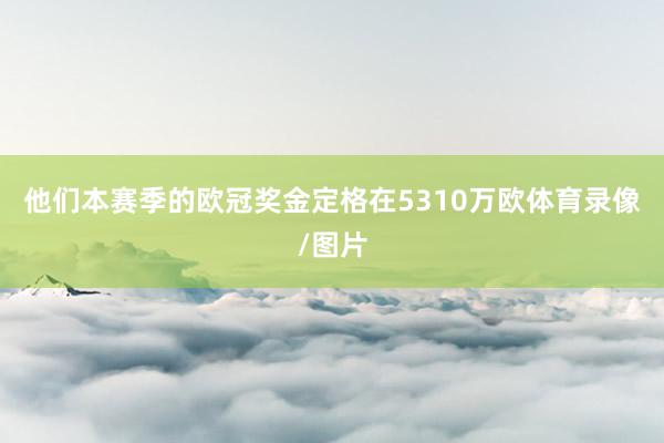 他们本赛季的欧冠奖金定格在5310万欧体育录像/图片