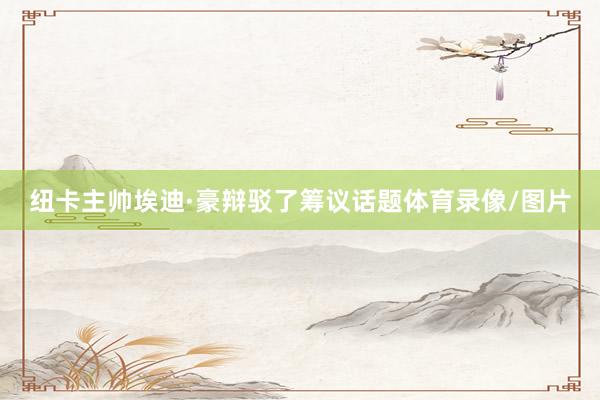 纽卡主帅埃迪·豪辩驳了筹议话题体育录像/图片
