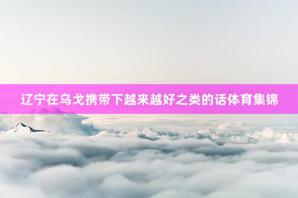 辽宁在乌戈携带下越来越好之类的话体育集锦