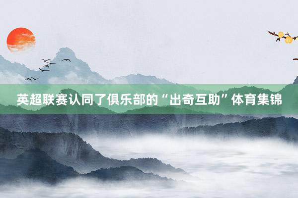 英超联赛认同了俱乐部的“出奇互助”体育集锦
