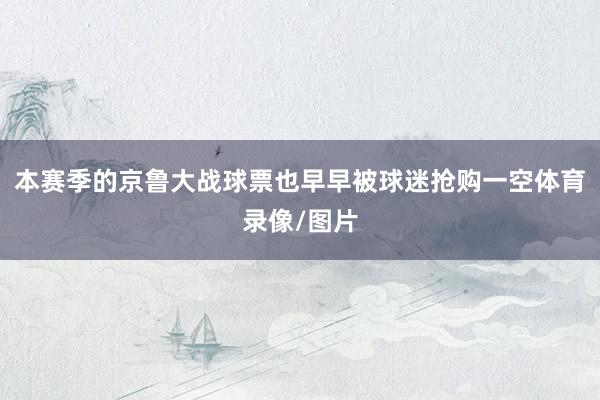 本赛季的京鲁大战球票也早早被球迷抢购一空体育录像/图片