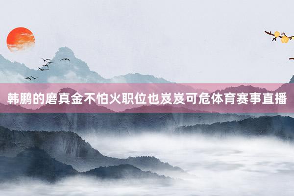 韩鹏的磨真金不怕火职位也岌岌可危体育赛事直播