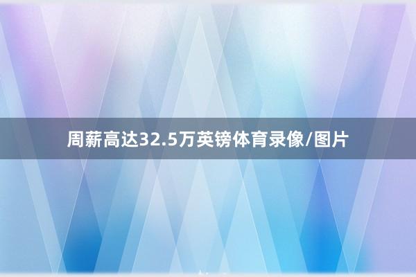 周薪高达32.5万英镑体育录像/图片