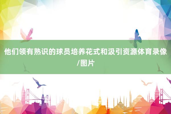 他们领有熟识的球员培养花式和汲引资源体育录像/图片