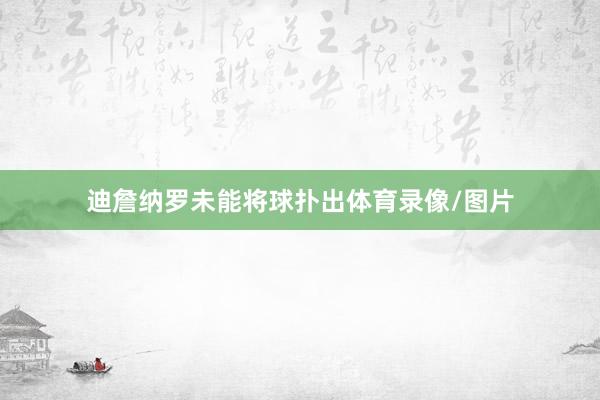 迪詹纳罗未能将球扑出体育录像/图片