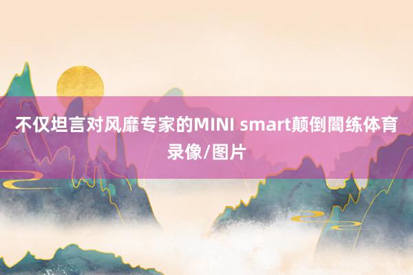 不仅坦言对风靡专家的MINI smart颠倒闇练体育录像/图片